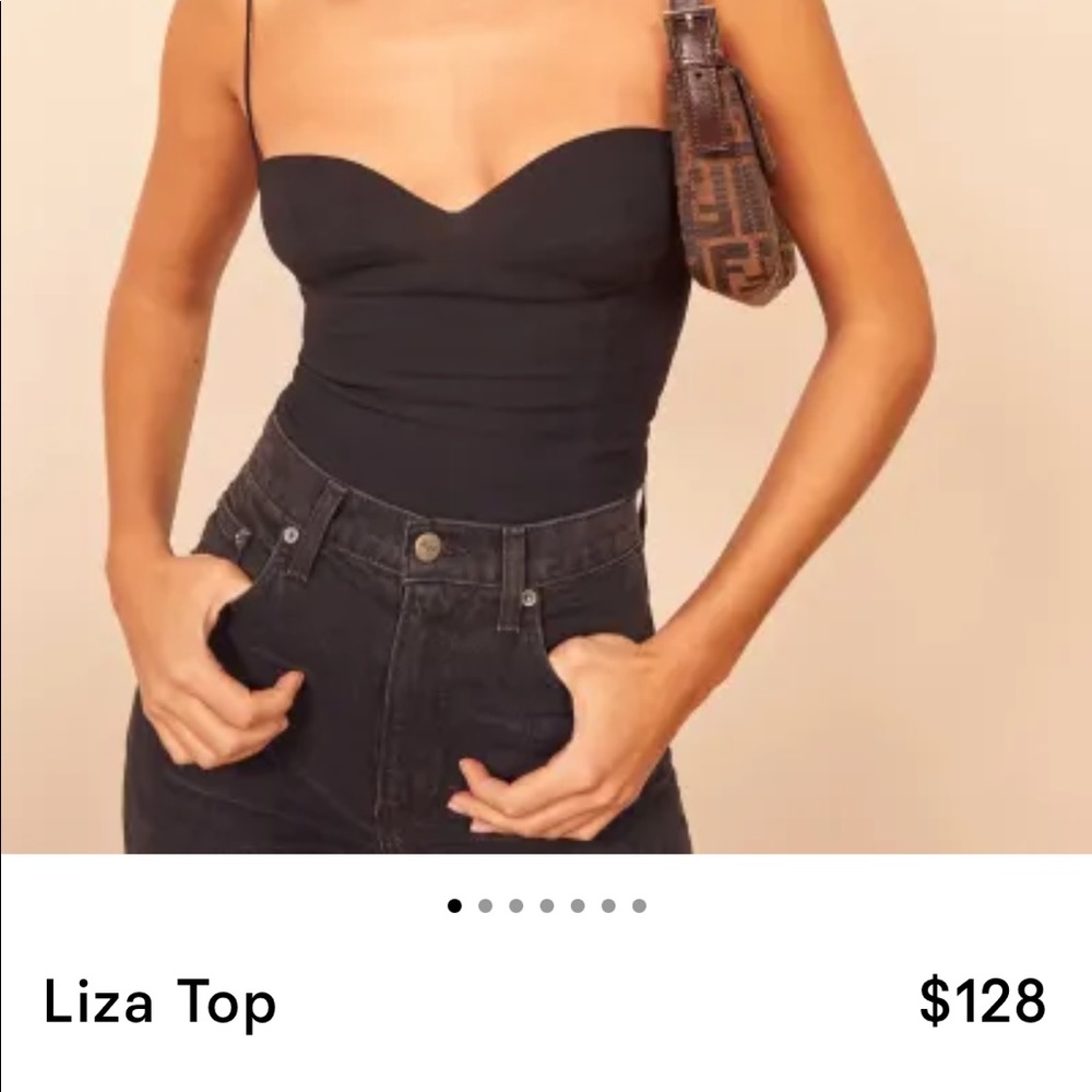 Reformation Liza top in black